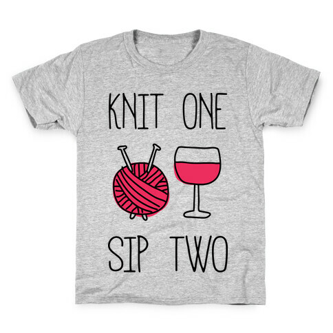 Knit One Sip Two Kids T-Shirt