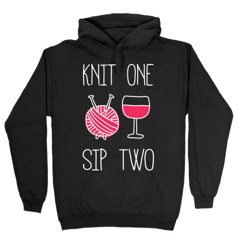 Knit One Sip Two Hooded Sweatshirt