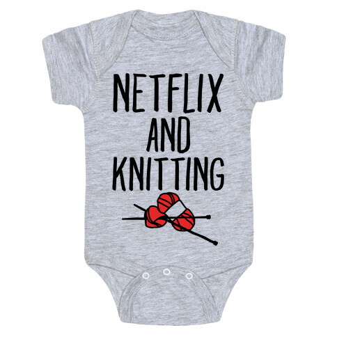 Netflix and Knitting Baby One-Piece