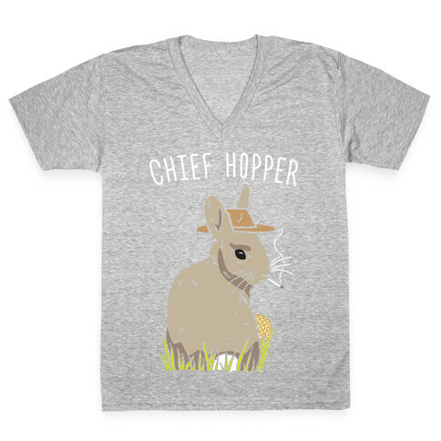 Chief Hopper Parody V-Neck Tee Shirt