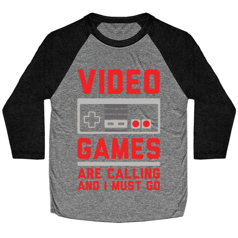 Video Games Are Calling Baseball Tee