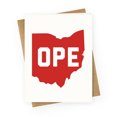 Ope Ohio Greeting Card