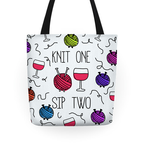 Knit One Sip Two Tote