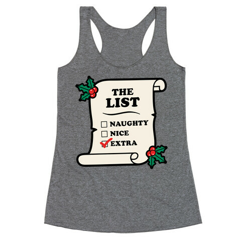 I'm on the "Extra" List Racerback Tank Top