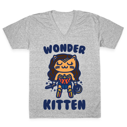 Wonder Kitten Parody V-Neck Tee Shirt