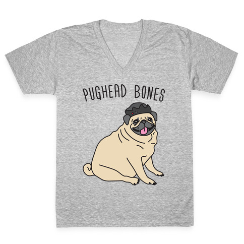 Pughead Bones V-Neck Tee Shirt