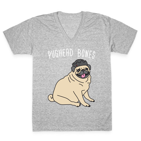 Pughead Bones V-Neck Tee Shirt