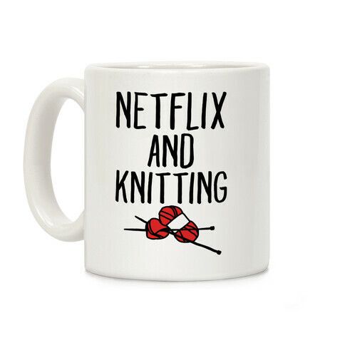 Netflix and Knitting  Coffee Mug