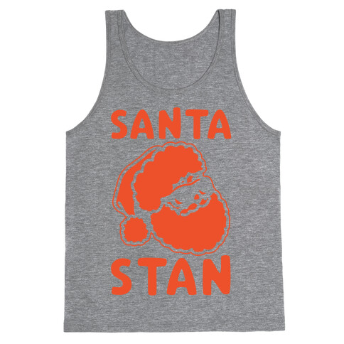 Santa Stan Parody White Print Tank Top