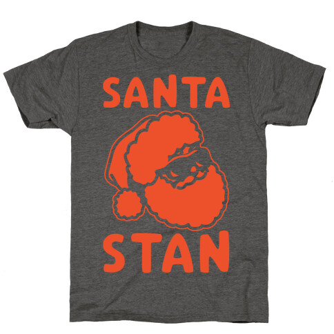 Santa Stan Parody White Print T-Shirt