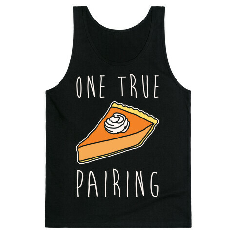 One True Pairing Parody White Print Tank Top