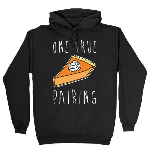 One True Pairing Parody White Print Hooded Sweatshirt