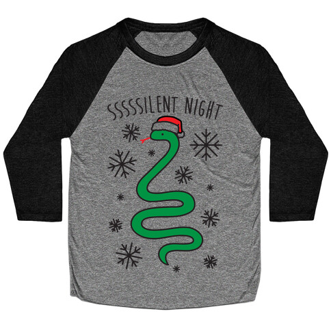 Sssssilent Night Snake Baseball Tee