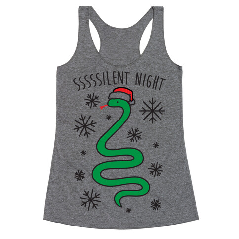 Sssssilent Night Snake Racerback Tank Top