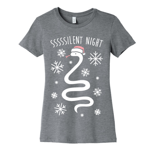 Sssssilent Night Snake Womens T-Shirt