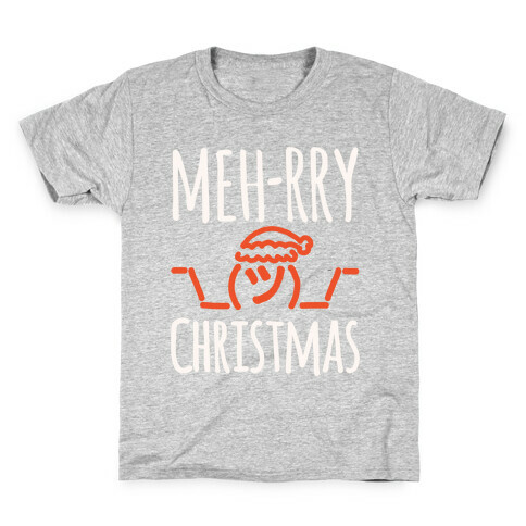 Meh-rry Christmas Parody White Print Kids T-Shirt