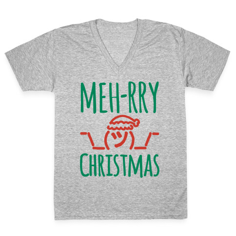 Meh-rry Christmas Parody V-Neck Tee Shirt