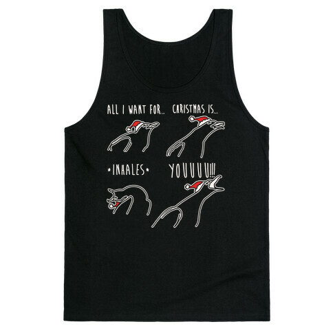 All I Want For Christmas Is You Meme Parody White Print Tank Top
