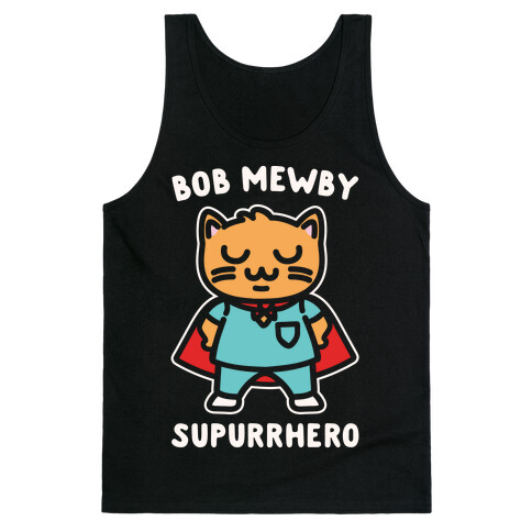 Bob Mewby Parody White Print Tank Top