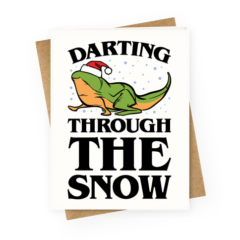 Darting Through The Snow Parody Greeting Card