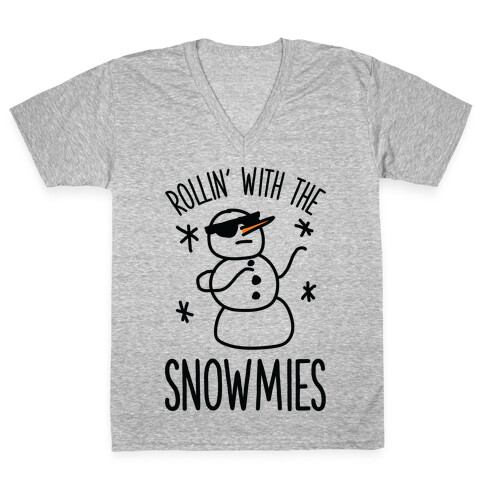 Rollin' With The Snowmies V-Neck Tee Shirt