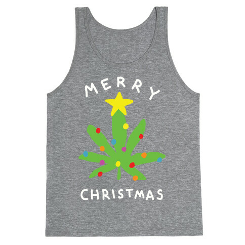 Merry Christmas Pot Leaf Tank Top