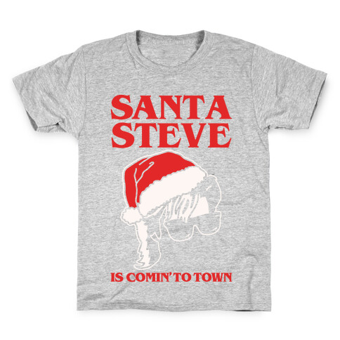 Santa Steve Parody White Print Kids T-Shirt