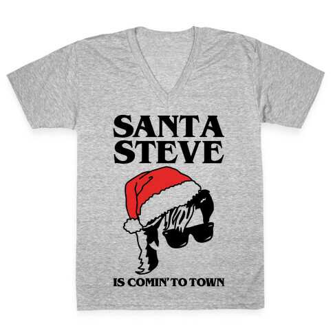 Santa Steve Parody V-Neck Tee Shirt