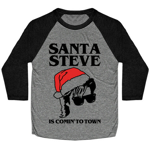 Santa Steve Parody Baseball Tee