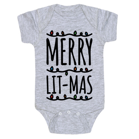 Merry Lit-mas  Baby One-Piece