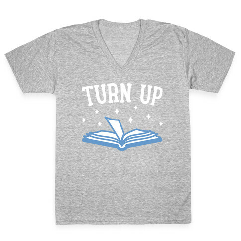 Turn Up Book V-Neck Tee Shirt