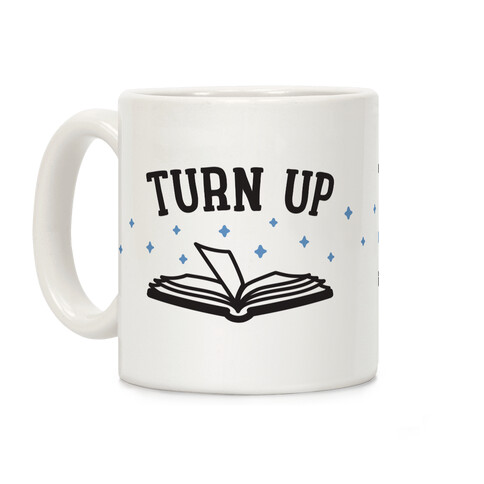 Turn Up Book Coffee Mug