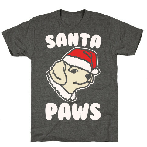 Santa Paws White Print T-Shirt