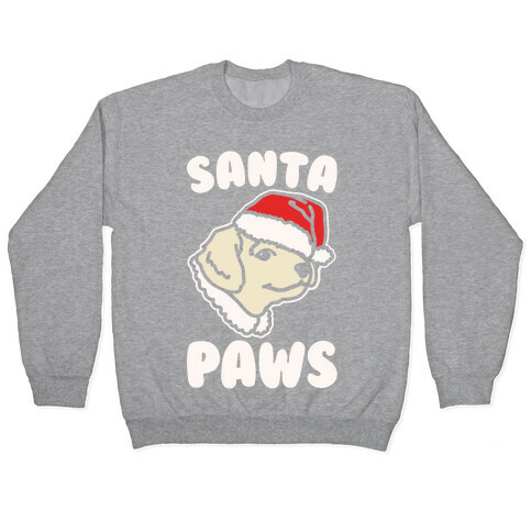 Santa Paws White Print Pullover