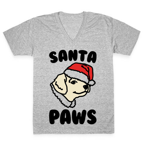 Santa Paws  V-Neck Tee Shirt