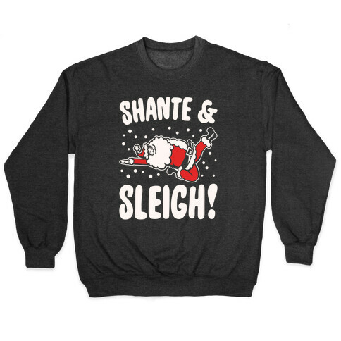 Shante & Sleigh Parody White Print Pullover