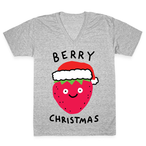 Berry Christmas V-Neck Tee Shirt