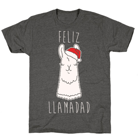 Feliz Llamadad Parody White Print T-Shirt
