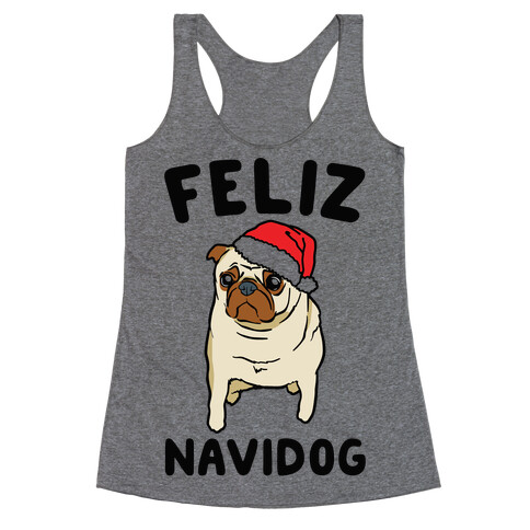 Feliz Navidog Parody Racerback Tank Top