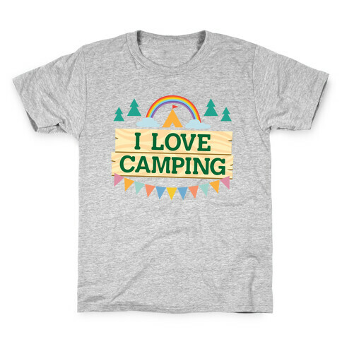 I Love Camping (Pocket Camp Parody) Kids T-Shirt