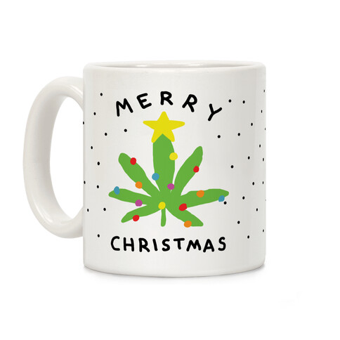 Merry Christmas Pot Leaf Coffee Mug