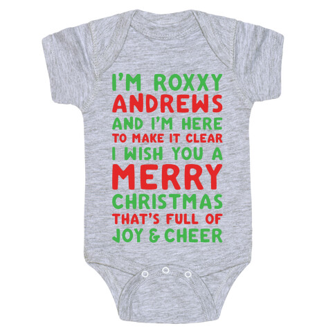 I'm Roxxxy Andrews Christmas Parody Baby One-Piece