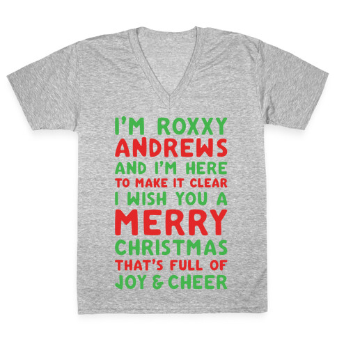 I'm Roxxxy Andrews Christmas Parody V-Neck Tee Shirt