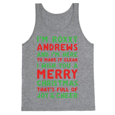 I'm Roxxxy Andrews Christmas Parody White Print Tank Top