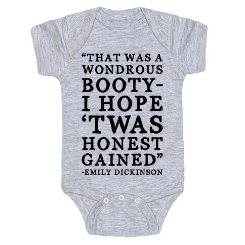 Emily Dickinson That Booty Though Parody Baby One-Piece