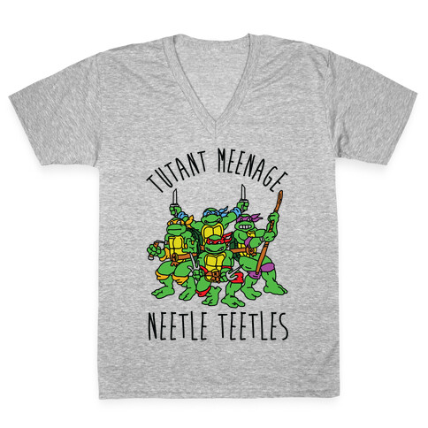 Tutant Meeage Nestle Teetles V-Neck Tee Shirt