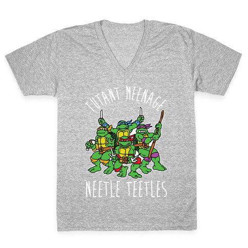 Tutant Meeage Nestle Teetles V-Neck Tee Shirt