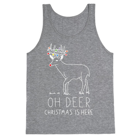 Oh Deer Christmas Is Here Tank Top