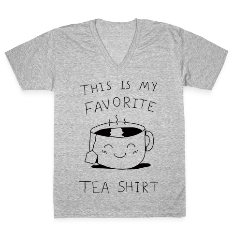 This Is My Favorite Tea Shirt V-Neck Tee Shirt