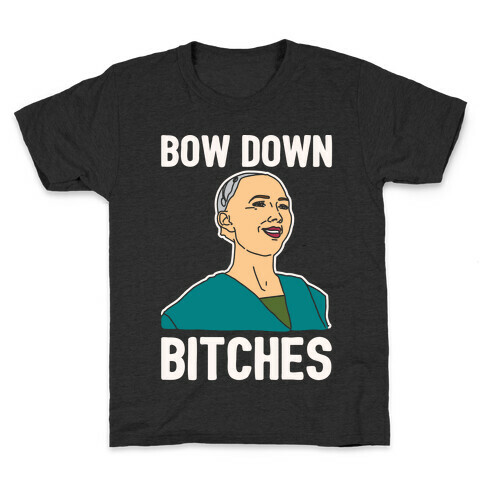 Bow Down Bitches Parody White Print Kids T-Shirt